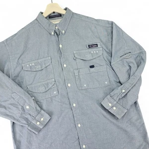 Columbia PFG Super Bonehead Fishing Shirt Omni-Shade Button Up Pockets Mens XL - Picture 1 of 13