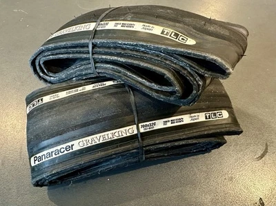 Panaracer Gravelking Slick Tires Pair of 700x32c Black - Used once! - Image 1 of 2