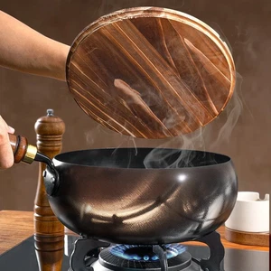 Sartén antiadherente de hierro wok olla de cocción para filetes panqueques sin recubrimiento - Imagen 1 de 18