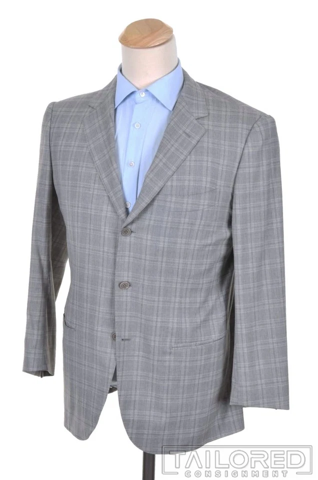 Blazer Abrigo Deportivo Chaqueta SARTORIA PARTENOPEA Gris Cuadros Años 150 Lana - 42 R Foto 1 de 4