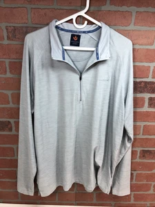 Donald Ross Sport 1/4 Zip Pullover Shirt Mens Large Light Gray Long Sleeve Golf - Picture 1 of 6