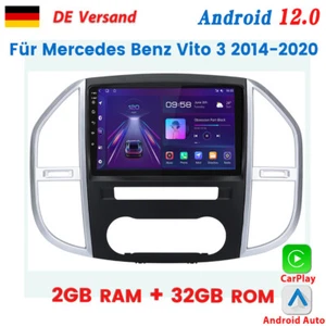 DAB+ Autoradio Für Mercedes Benz Vito W447 2014-2020 GPS Navi Android 12 CarPlay - Bild 1 von 12