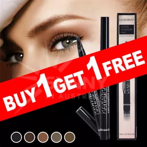 Waterproof Microblading Tattoo Eyebrow Pencil Liner Ink Liquid Brush Pen - Picture 1 of 14