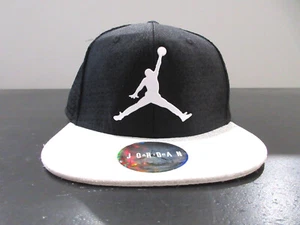 Jordan Hat Cap Snap Back Black White Jumpman Basketball Athletic Boys Kids Youth - Picture 1 of 8