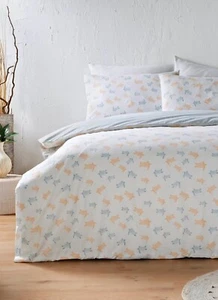 BNWT MATALAN SINGLE SIZE CREAM IBIZA TURTLE PRINT DUVET COVER SET brand new - Picture 1 of 4