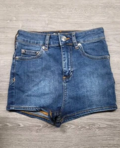 NWOT ASOS Women Blue Denim Shorts Size 00 - Picture 1 of 4