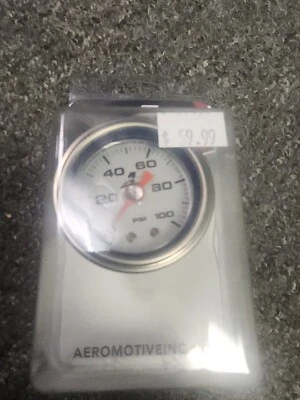 Aeromotive Fuel Pressure Gauge 15633; 0-100 psi 1-1/2" Liquid Filled, 1/8" NPT - Image 1 of 2