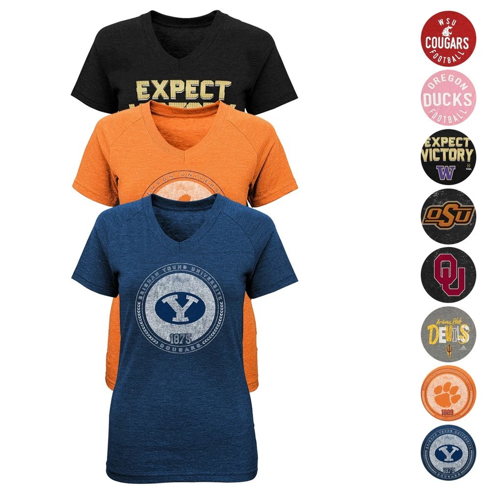 NCAA Outerstuff Collegiate Team Camiseta Cuello en V Colección Niñas Jóvenes (S-XL) Foto 1 de 1