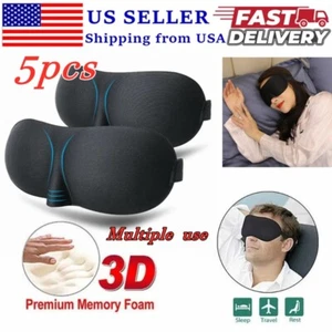 3D Travel Eye Mask Sleeping Soft Padded Shade Cover Rest Relax Blindfold - Picture 1 of 16