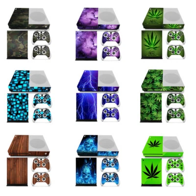 9 styles For Xbox One S Console & 2 Controllers Decal Vinyl Skin Wrap Sticker - Image 1 of 4