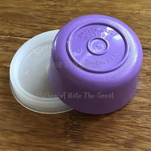 Vintage Tupperware Smidgets Pill 1 oz Mini Travel Container Purple NOS 1463, 201 - Picture 1 of 3