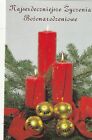 1 ONE Polish Christmas Greeting Card Wesolych Swiat Happy New Year 3 candles