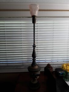 Antique Vintage Brass Torchiere Floor Lamp