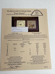 Homespun Elegance Timely Summer Clock Cross Stitch Pattern - Picture 1 of 4