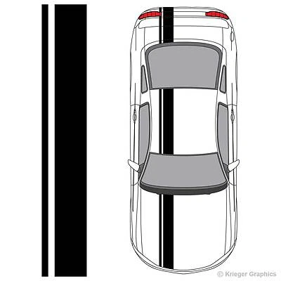 Universal 3M Vinyl Single Offset Racing Stripes for any Car or Truck DIY Decals - Image 1 of 4