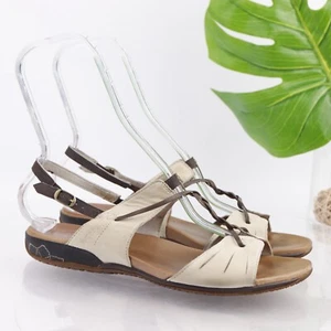 Merrell Womens Micca Sandal Size 9 White Leather Outdoor Sport Shoe Slingback - Picture 1 of 13
