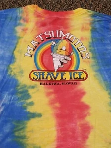 Vintage Matsumoto’s Hawaiian Shave Ice Shirt Haleiwa Hawaii Rare Tie Dye Kids XL - Picture 1 of 4