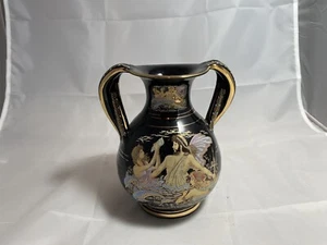 Jarrón vintage hecho a mano en Grecia urna/brote de oro 24 K. Aprox. 6"" (F) - Imagen 1 de 7