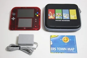 Nintendo 2DS Pokemon Red Version Limited Console and Pouch Charizard/ Japanese - Picture 1 of 23