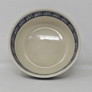 Vintage Bolesaweic Pottery China White Bowl Marble Pattern 7.5in Diameter - Picture 1 of 5