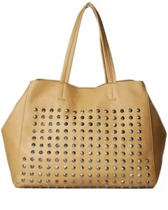 BCBGeneration Camel Studded Wild And Free Tote Shoulder Bag Purse - Picture 1 of 4