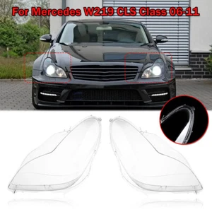 Left Right Headlight Lampshade Lens Cover Clear For Mercedes W219 CLS 2006-2011 - Picture 1 of 10