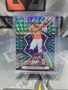 2022 Panini Mosaic FOTL Courtland Sutton, Green Swirl , No.59, Broncos 11/11 - Picture 1 of 3