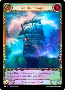 Barca Batallón FAB COLD FOIL (azul) (arte extendido) - Tarjeta Treasure Pack # 154 - Imagen 1 de 1