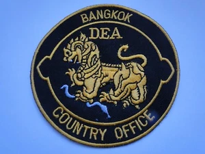 Aufnäher  Police  Bangkog  DEA  Country Office  ca 8,5 cm - Bild 1 von 1