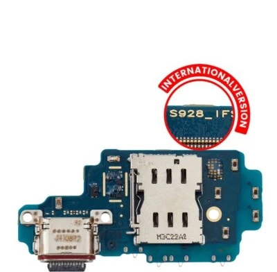 Placa de puerto de carga OEM con lector de tarjetas SIM Samsung Galaxy S24 Ultra 5G (S928B✅ Foto 1 de 4