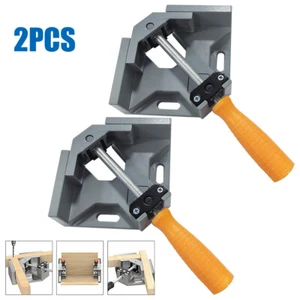 2X Abrazadera de esquina 90 grados Abrazaderas de ángulo recto para proyectos de artesanía Herramientas de madera Reino Unido - Imagen 1 de 14