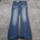 Z2 Jeans Womens 9 Blue Flared Low Rise Button Zip Pocket Medium Wash Denim Pants
