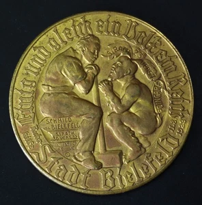 GERMANY (Bielefeld) 1 Not Goldmark 1923 - Brass - Notgeld - aUNC - 2228 - Picture 1 of 2