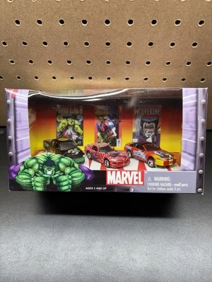 Johnny Lightning Marvel Character Cars Lot of 3 Hulk Spiderman XMen Wolverine - Image 1 of 4
