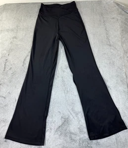 Aeropostale Yoga Pants Women Small Black Flare Leg High Rise Stretch Athleisure - Picture 1 of 9