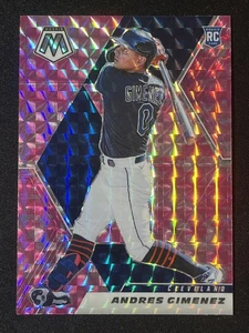 Panini Mosaic #277 2021 Andrés Giménez RC rosa camuflaje Prizm Cleveland Indians - Imagen 1 de 2