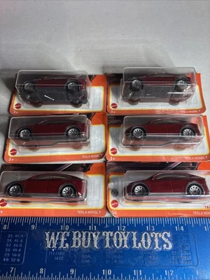 MATCHBOX #18 Tesla Modelo Y, Edición 2022 (NUEVO en TARJETAS CORTE BLISTER) Lote de 6 Foto 1 de 3