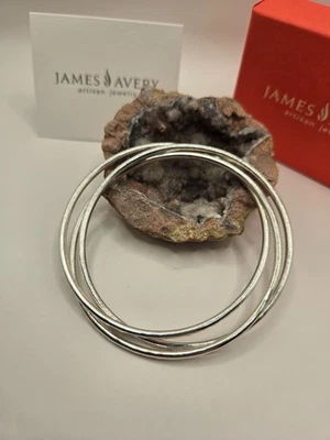 "Brazalete James Avery 925 de ley martillado vinculado tamaño mediano 2 1/2""" Foto 1 de 2