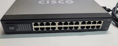 Lot 2 Cisco & Linksys Sr224 V2 24 Port 10-100 Switch Rackmount All Ports Tested! - Image 1 of 4