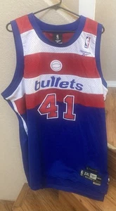 Wes Unseld #41 Washington Bullets NBA Reebok Jersey Color Blue & Red Size XXL - Picture 1 of 4