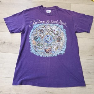 Vtg 90s Single Stitch Short Sleeve Purple Ray Troll Treasure Earth Nature Sz Sm - Picture 1 of 8