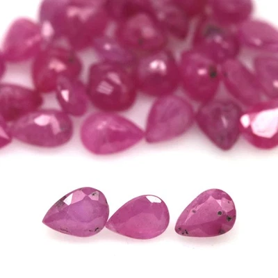 8.31 CT. Heated 26Pcs Pink Ruby Madagascar Pear - Image 1 of 4