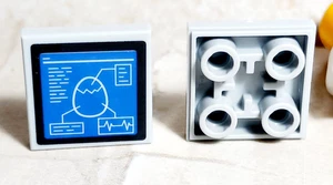 LEGO Dinosaur Egg hatching Sticker Part Jurassic World Inverted Box Top Gray - Picture 1 of 1