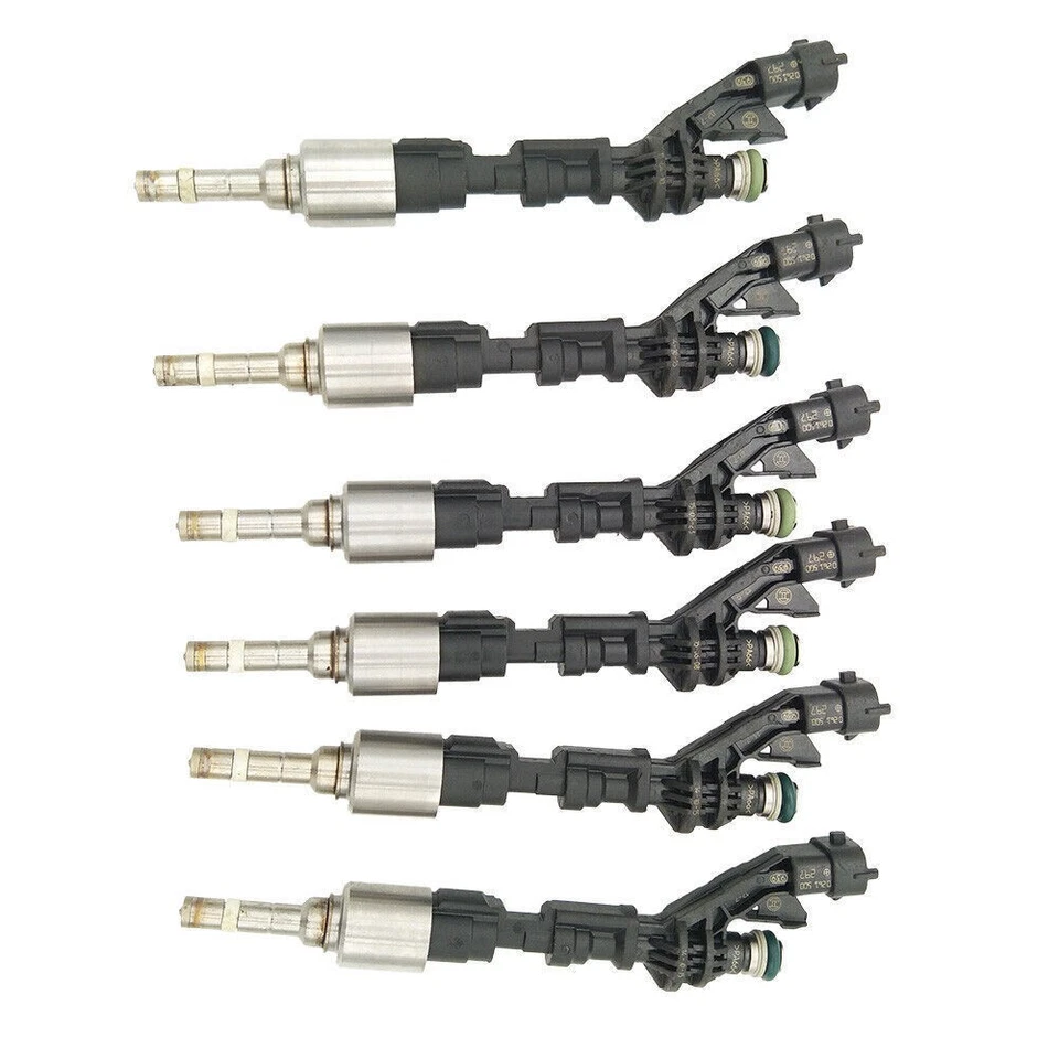 SET OF (6) GDI FUEL INJECTORS FOR JAGUAR F-TYPE XF XJ LAND ROVER DISCOVERY - Imagem 1 de 4