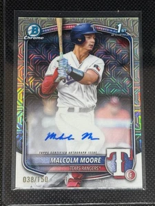 2025 Bowman Chrome Prospect HTA Choice Refractor # /150 Malcolm Moore Auto - Picture 1 of 2