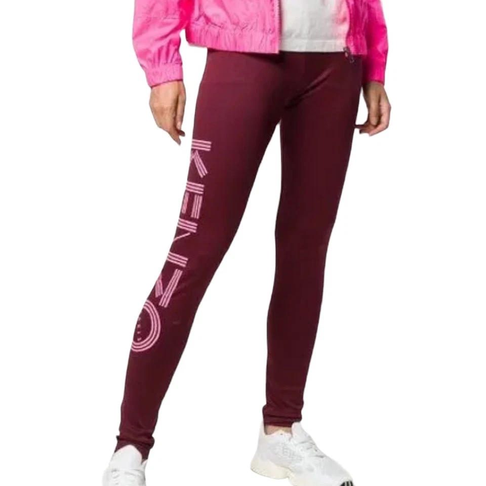 Kenzo Paris Purple Leggings Knit Print Logo Leggings size XL - Image 1 of 4
