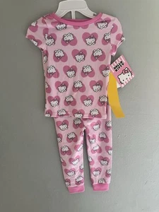 Sanrio Hello Kitty Girls 2 Pieces Pajama Set 2T Toddler Girl, Pink - Picture 1 of 4