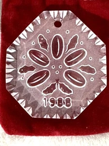 Waterford 1988 Crystal Christmas Ornament Five Golden Rings 2” X 2” - Picture 1 of 5