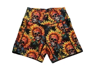 Constantly Varied Gear Shorts Women’s Small Skulls Stretch Color Workout CVG Gym - Picture 1 of 12