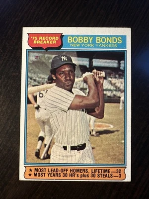1976 TOPPS #2 BOBBY BONDS RB NEW YORK YANKEES VG-EX *Hot Corner Vintage* E Foto 1 de 2